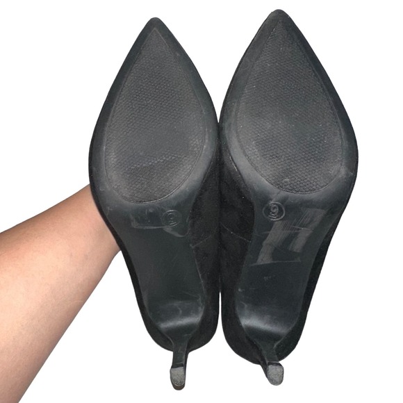A New Day Black Pointed Toe Heels Size 9 - Picture 8 of 8